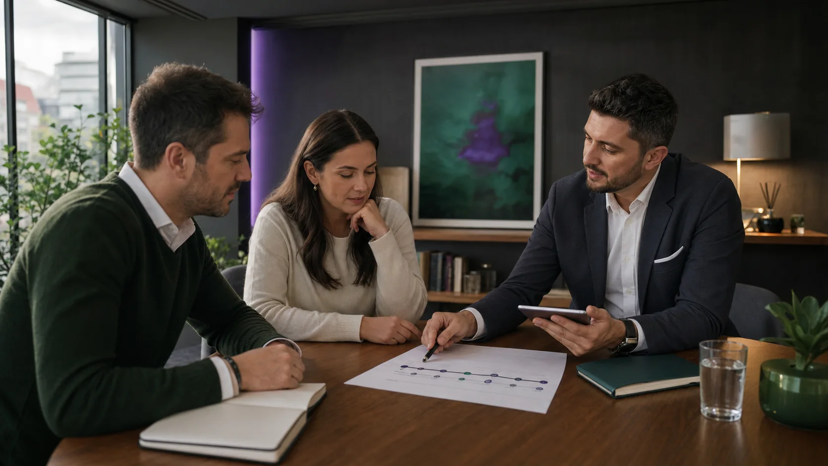 Specialist Smart Money care clarifică un plan de credit cu un cuplu