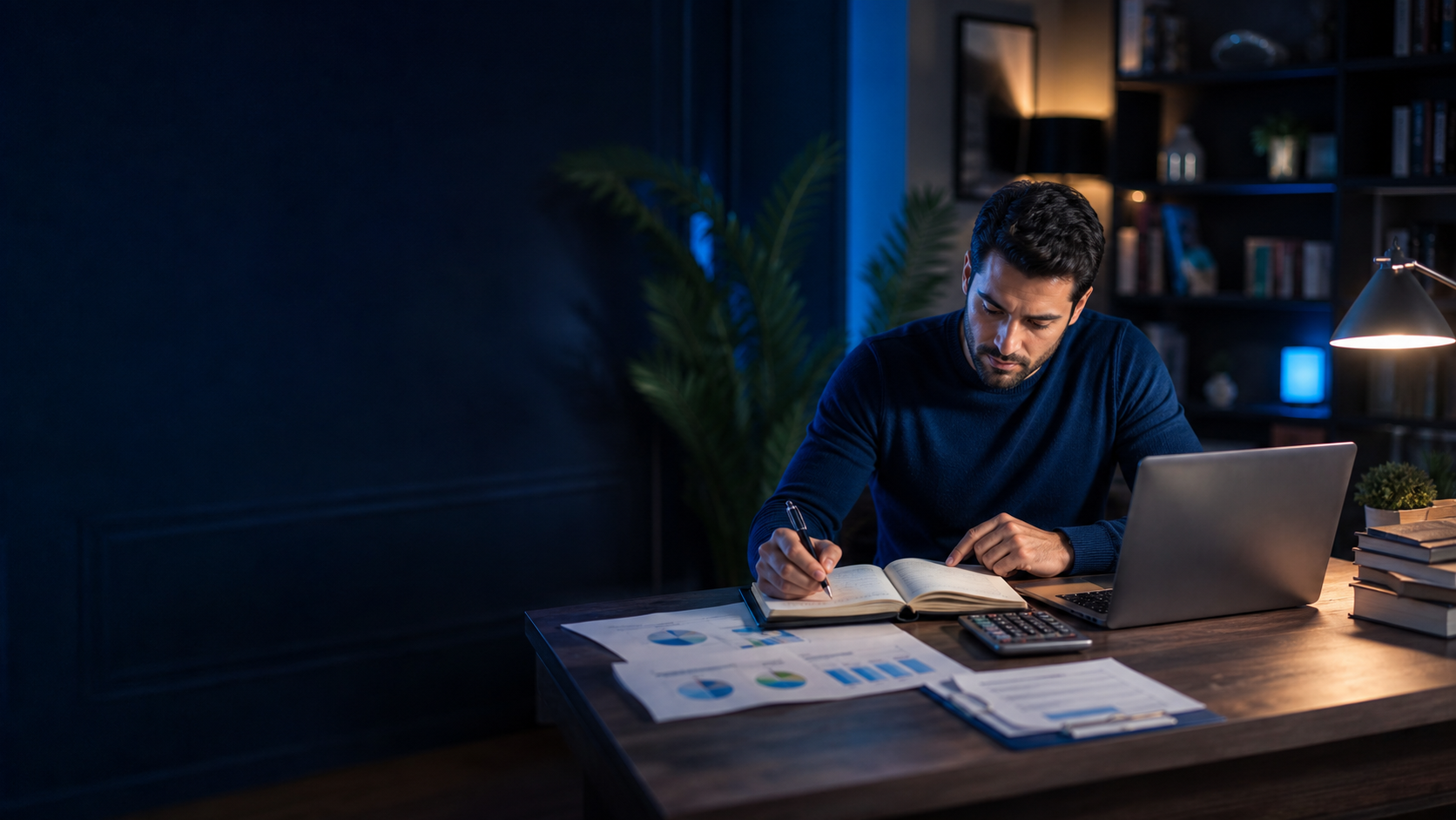 Persoană analizând scenarii financiare pentru un plan personal
